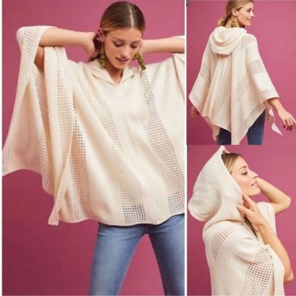 ANTHROPOLOGIE I SLEEPING ON SNOW Hooded Sweater Poncho